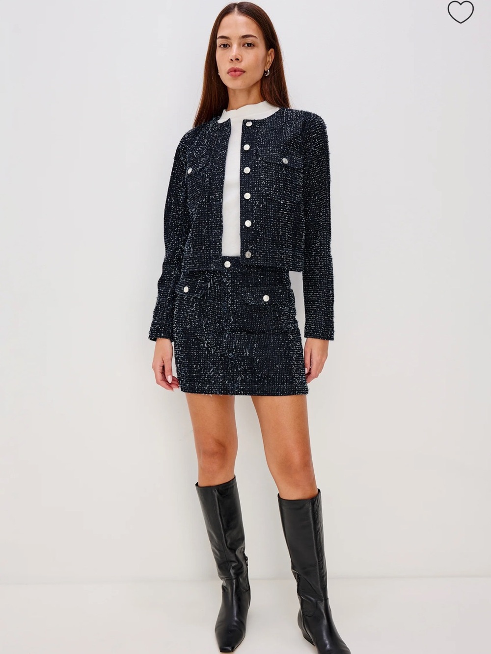 Rails Abbot Denim Tweed Skirt NWT